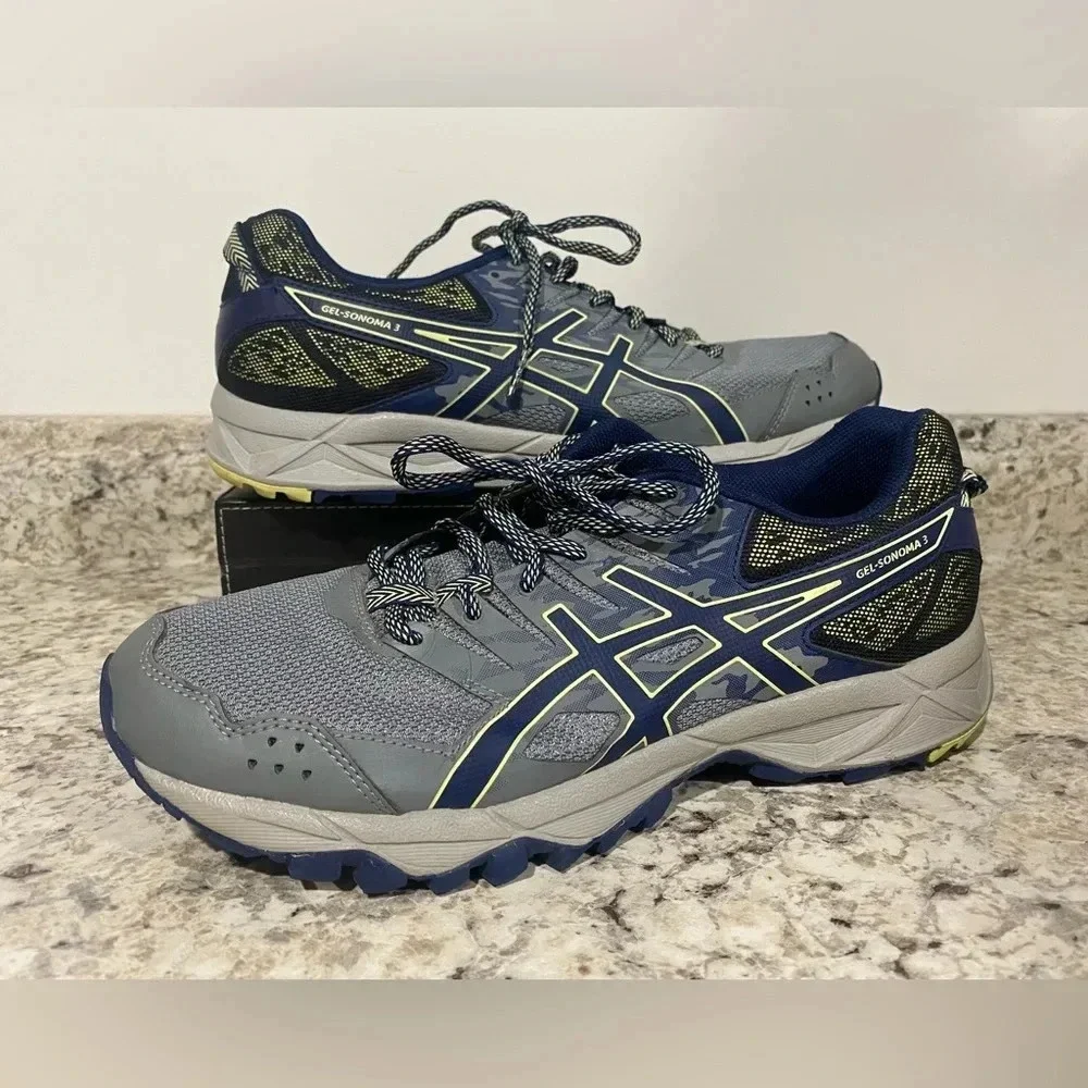 ASICS Women's Gel-Sonoma 3 Running Shoes Gray Blue Size 10.5